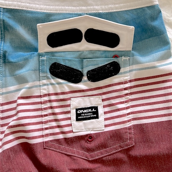 O’Neill Swim Trunks - Red & White & Blue - Picture 6 of 8